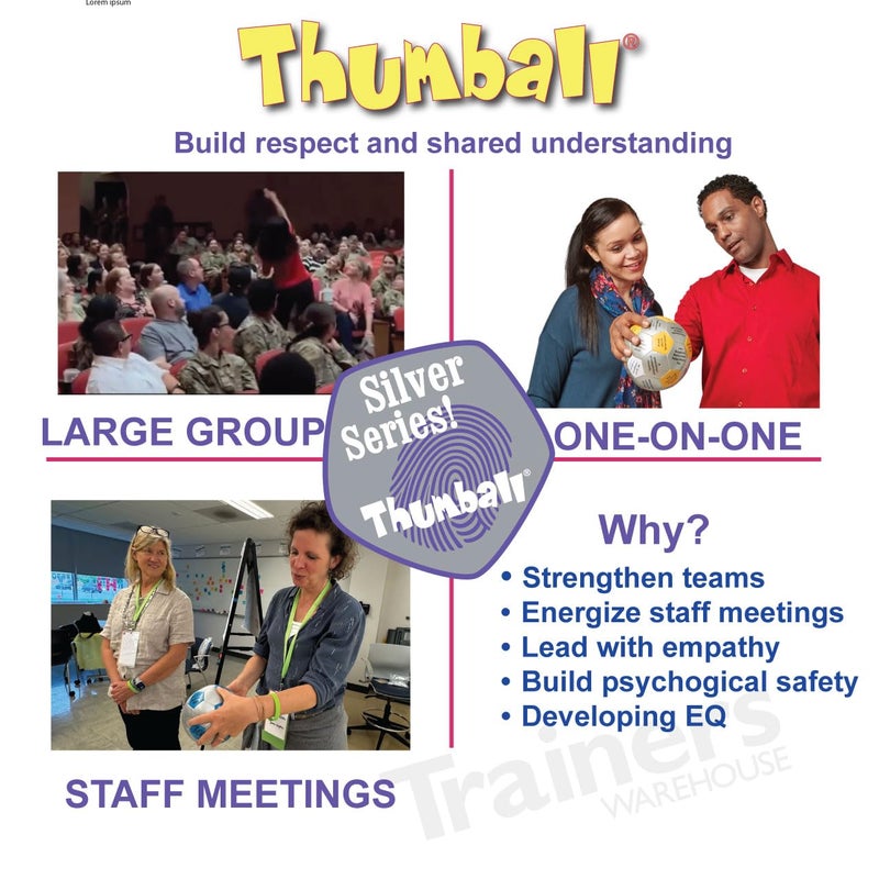 Trainers Warehouse Get Happy at Work Thumball 6" | Team Building Activities - Create a Positive Workplace. Promote Optimisim & Happy Conversations | 32 Prompts - Image 5